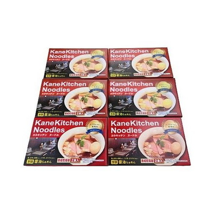 東京ラーメン カネキッチンヌードル 醤油味 乾麺12食 ラーメン ご当地ラーメン 新生活 お祝い お取り寄せ 6箱（1箱あたり麺70ｇ×2、スープ42ｇ×2入）