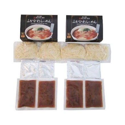 東京 銀座 嘉禅 ふかひれらーめん 4食 （生めん110ｇ×2、白湯スープ30ｇ×2、ふかひれ餡100ｇ×2）×2