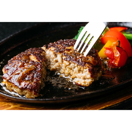 奈良 「シェルブルー」 山口シェフ監修 ステーキ屋さんの特選牛 生ハンバーグ 4個 ハンバーグ ソース