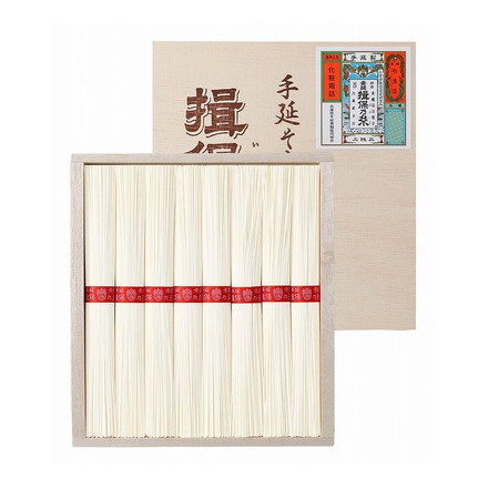 揖保乃糸 上級木箱入り 8束 50g×8束 計400g 常温