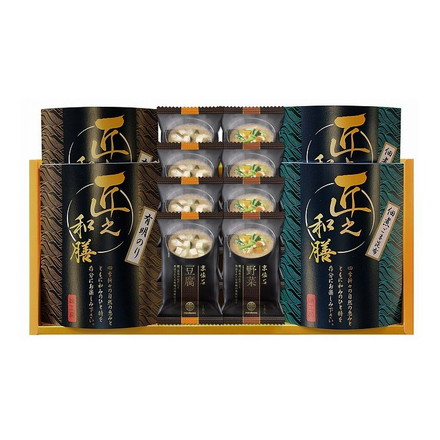 フリーズドライのおみそ汁と有明のリ 佃煮詰合せ 6束×2 計12束 マルコメ京懐石お味噌汁フリーズドライ（豆腐）×4 常温