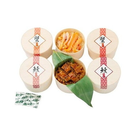 丑の日 うなぎおこわ かにおこわ セット 計6個 うなぎおこわ110g×3、かにおこわ110g×3、小袋山椒0.2g×3