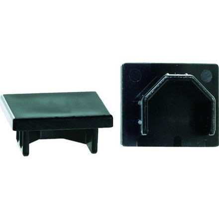 TRUSCO トラスコ ピクチャーレール用 エンドキャップ 2個入 ブラック TMCEBK