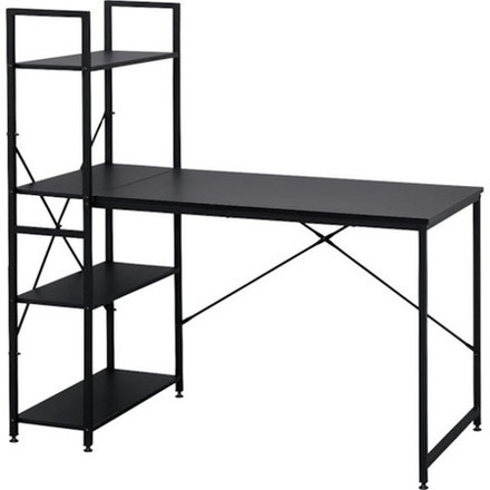 アイリスオーヤマ 574220 ラック付キデスク 1200×620 ブラック/ブラック RDK1262BB