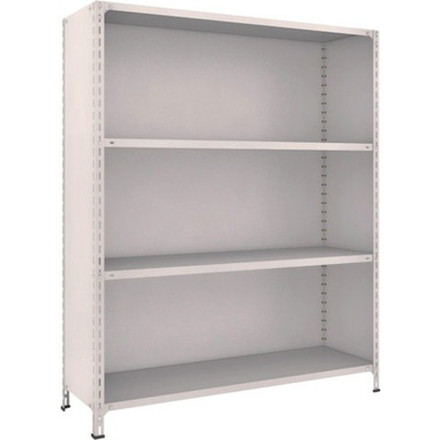 TRUSCO トラスコ 軽量棚背板・側板付 W1500X450XH1800 4段 ネオグレー 65X24 組立品 組立設置不可