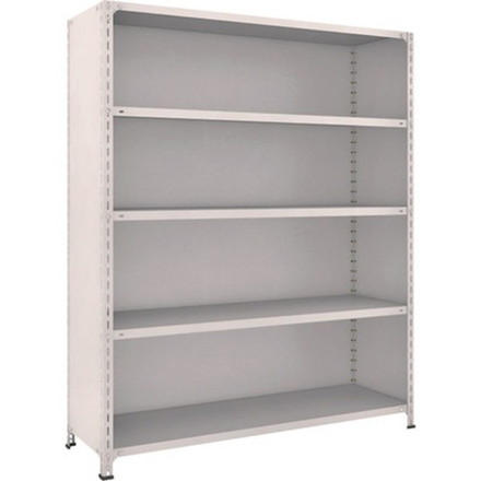 TRUSCO トラスコ 軽量棚背板・側板付 W1500X450XH1800 5段 ネオグレー 65X25 組立品 組立設置不可