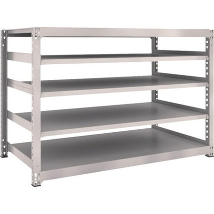 TRUSCO トラスコ M3型中量棚 1800X921XH1200 5段 単体 ネオグレー M34695 組立品 組立設置不可