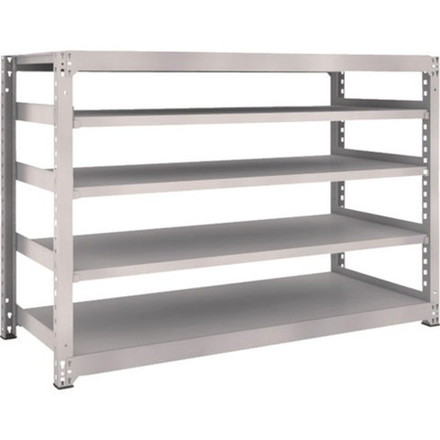 TRUSCO トラスコ M5型中量棚 1800X721XH1200 5段 単体 ネオグレー M54675 組立品 組立設置不可