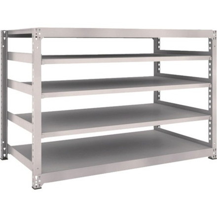 TRUSCO トラスコ M5型中量棚 1800X921XH1200 5段 単体 ネオグレー M54695 組立品 組立設置不可