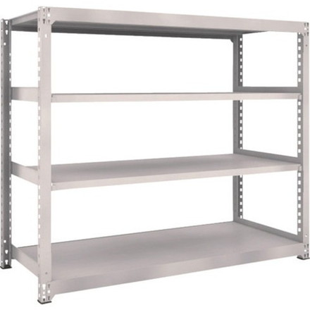 TRUSCO トラスコ M5型中量棚 1800X721XH1500 4段 単体 ネオグレー M55674 組立品 組立設置不可