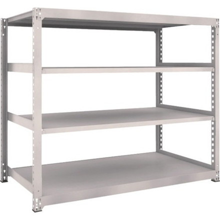 TRUSCO トラスコ M5型中量棚 1800X921XH1500 4段 単体 ネオグレー M55694 組立品 組立設置不可