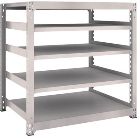 TRUSCO トラスコ M5型中量棚 1200X921XH1200 5段 単体 ネオグレー M54495 組立品 組立設置不可