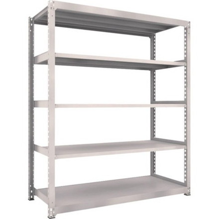 TRUSCO トラスコ M5型中量棚 1800X721XH2100 5段 単体 ネオグレー M57675 組立品 組立設置不可