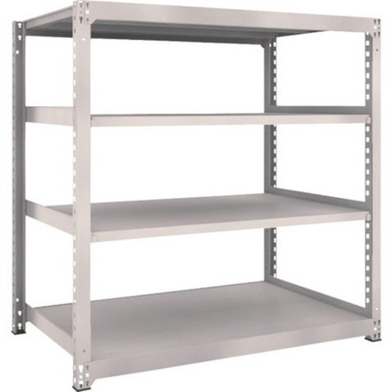 TRUSCO トラスコ M5型中量棚 1500X921XH1500 4段 単体 ネオグレー M55594 組立品 組立設置不可