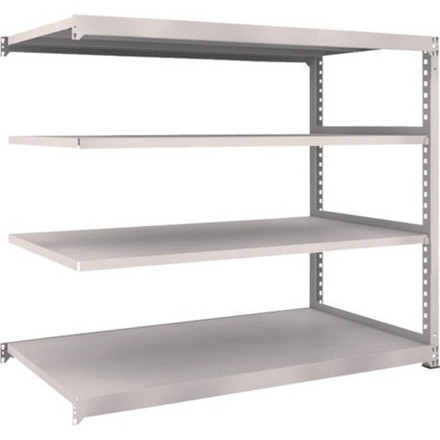 TRUSCO トラスコ M5型中量棚 1800X921XH1500 4段 連結 ネオグレー M55694B 組立品 組立設置不可