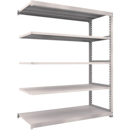 TRUSCO トラスコ M5型中量棚 1800X721XH2100 5段 連結 ネオグレー M57675B 組立品 組立設置不可