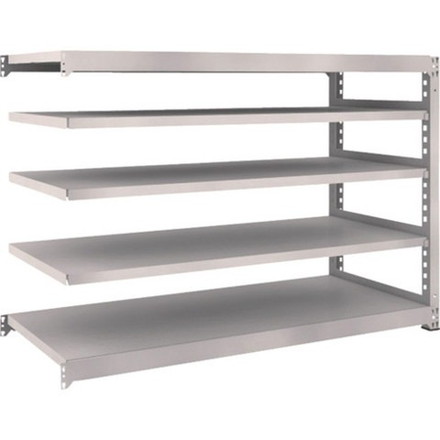 TRUSCO トラスコ M5型中量棚 1800X721XH1200 5段 連結 ネオグレー M54675B 組立品 組立設置不可