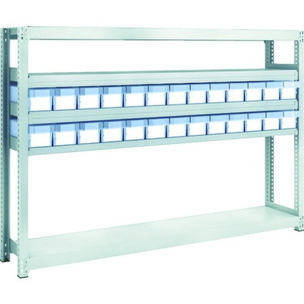 TRUSCO トラスコ M2型軽中量棚 H1200 樹脂透明引出付 小X26 M24635C26 組立品 組立設置不可