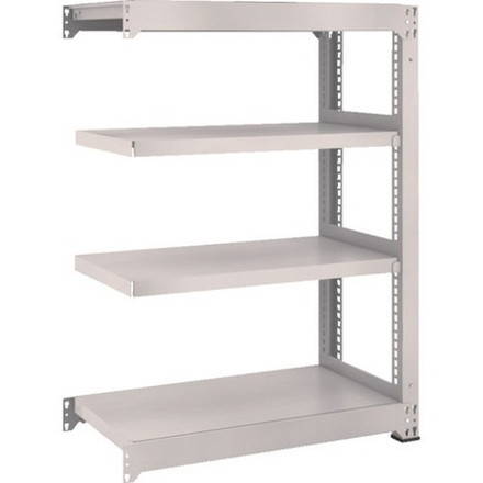 TRUSCO トラスコ M3型中量棚 H1200 連結型 W1500 D1121 4段 ネオグレー M345124B 組立品 組立設置不可