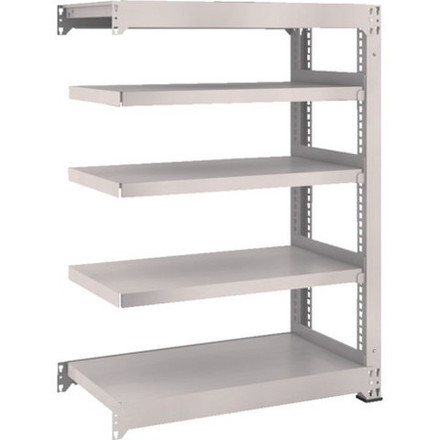 TRUSCO トラスコ M3型中量棚 H1200 連結型 W1500 D1121 5段 ネオグレー M345125B 組立品 組立設置不可