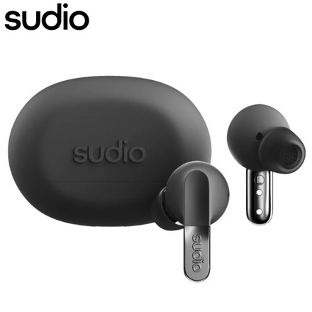 【国内正規品】 sudio N3 Pro カナル型完全ワイヤレスイヤホン Bluetooth マルチポイント アクティブノイズキャンセリング SBC 防水 IPX4 マイク 音声アシスタント コンパクト 北欧 おしゃれ ブラック