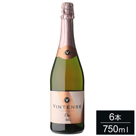 【6本セット】ヴィンテンス スパークリング ロゼ 750ml VINTENSE ノンアルコール ワイン スパークリング ベルギー 泡 ロゼ 輸入ワイン 海外ワイン まとめ買い まとめ売り