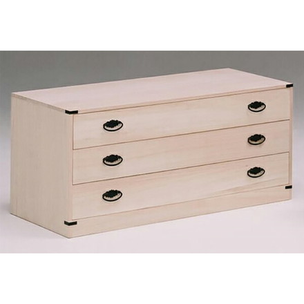 桐チェスト チェスト 幅100cm 桐 小袖 【大川家具 完成品 日本製】 3段 収納 国産