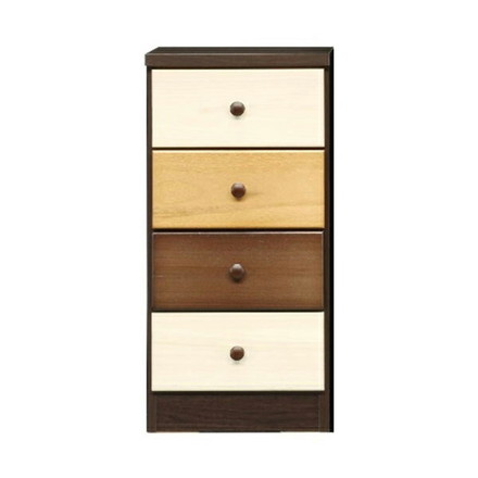 チェスト 4段 幅39cm 【国産 大川家具 完成品】 高さ80cm 無垢材 収納 タンス 桐材 日本製 木製