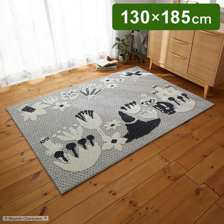 ラグ 日本製 130×185cm ムーミン MOOMIN KOBANA rug コバナ ラグ ラグマット 防ダニ 北欧