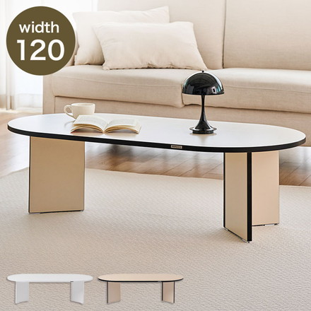 roomnhome リビングテーブル 120cm センターテーブル テーブル ローテーブル ラウンドテーブル 丸型テーブル ホワイト