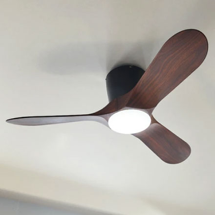 3枚羽シーリングファンライト リモコン付き SLF-30-RC ブラウン