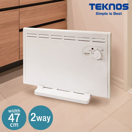 テクノス TEKNOS パネルヒーター 壁掛との2WAY 寒冷地仕様 シーズ管 320W SP-003 W ホワイト 凍結防止 床置き 壁掛け