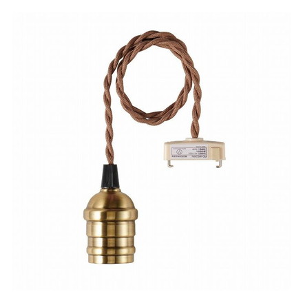 ELPA 朝日電器 ペンダントソケット真鍮調 PD-VE26G