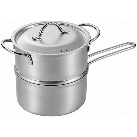 日本製 燕三条 ステンレスミニ2段蒸し器14cm