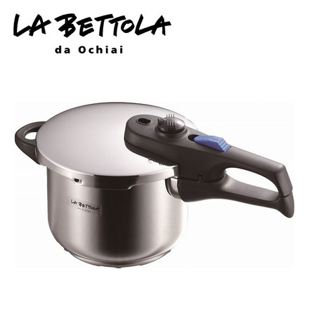 圧力鍋 「ラ・ベットラ」 ステンレス圧力鍋3.2L レシピ付(LB-157)18cm 落合務 LABETTOLA 片手鍋 キッチン 時短 省エネ おいしく ギフト ガス火対応 IH対応