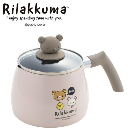 リラックマ IH対応マルチクックパン2.5L(RK-47)マルチポット シンプル Rilakkuma ガラス蓋付き ふっ素加工