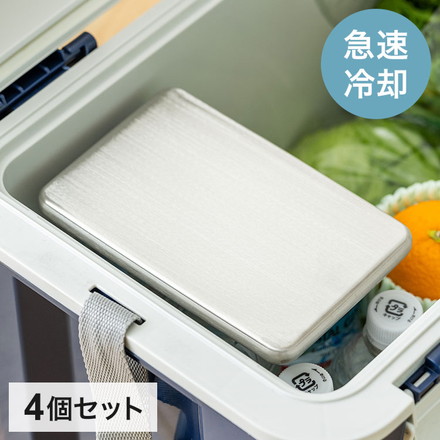 【4個セット】保冷剤 ステンレス製 長時間冷却 急速冷却 アイスパック 防カビ お手入れ簡単! 繰り返し くり返し 冷蔵冷凍対応 熱中症対策 アウトドア キャンプ 防災グッズ 長持ち ステンレス保冷剤