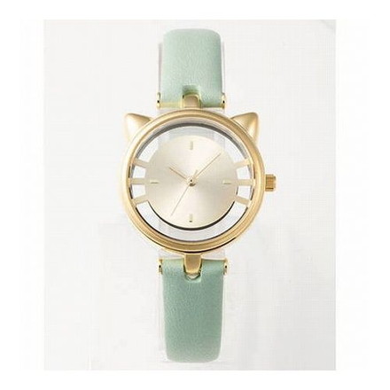 GRANDEUR レディース腕時計 CATウォッチ YG/ミントグリーン ESL081W2
