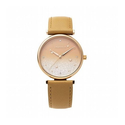 GRANDEUR レディース腕時計 グラデーションウォッチ ピンク/ベージュ ESL080W3