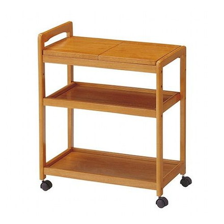 弘益 木製キッチンワゴン ブラウン KW-B590-BR