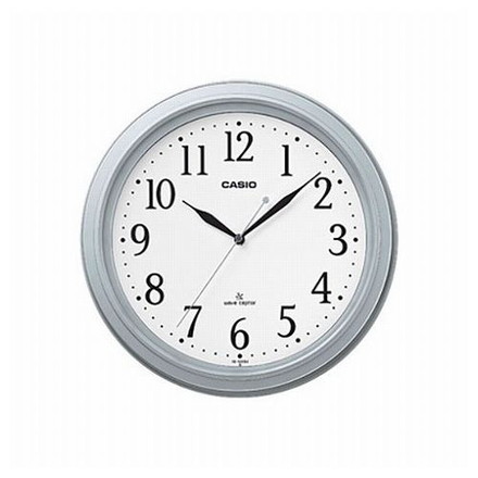 カシオ計算機 CASIO 電波掛時計 シルバー IQ-1005J-8JF