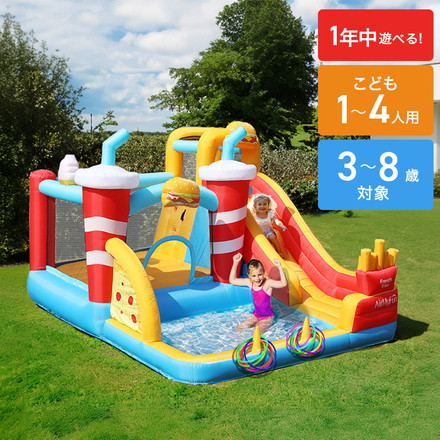 滑り台付き大型プール