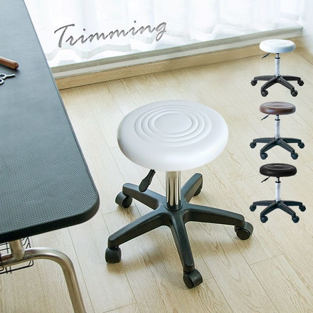 スツール トリミングチェア トリマーズチェア 体圧分散 キャスター付き ブラック