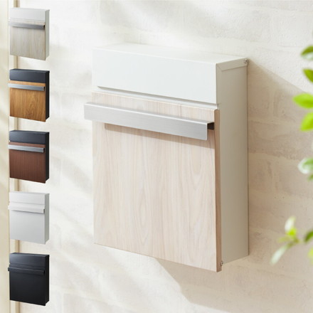 壁掛け 鍵付きポスト ブラック