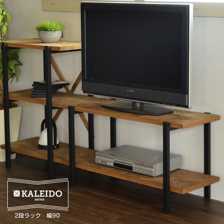 ラック 収納ラック 2段 幅90cm テレビラック キッチンラック リビングラック テレビ台 テレビボード