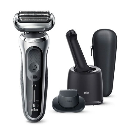 BRAUN メンズシェーバー 70-S7201cc 密着シリーズ7 洗浄機付き 3枚刃 往復式 防水 充電式