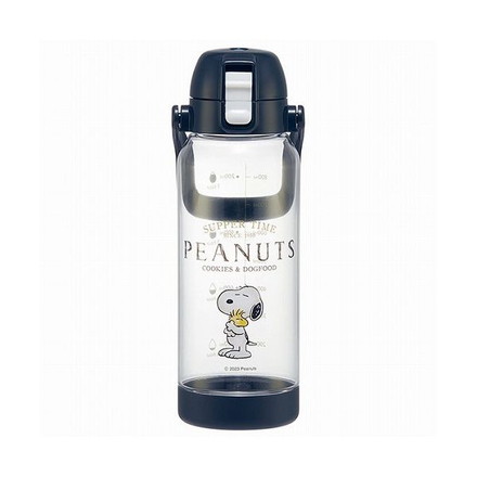 スケータードリンク マーカー ボトル 1000ml 1L 水筒 直飲み 水分補給 メモリ付き 透明 ダイレクト ボトル 目盛り クリア 子供 こども キッズ 公園 アウトドア スポーツ SNOOPY PDMK10 Skater