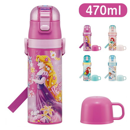 ディズニー プリンセス 水筒 2WAY仕様 SKDC4 スケーター Skater Disney アリエル24