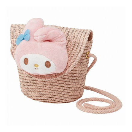 サンリオ sanrio マイメロディ ストロー素材 フラップ型 ショルダー バッグ かばん カバン キャラクター ZSFB1 キャラクター キャラ skater スケーター