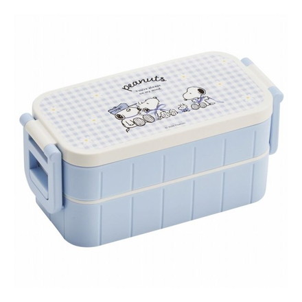 SNOOPY スヌーピー ブルーリボン 2段 ランチボックス 弁当箱 600ml YZW3 スケーター skater